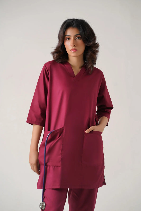 MedMaroon Scrub Set