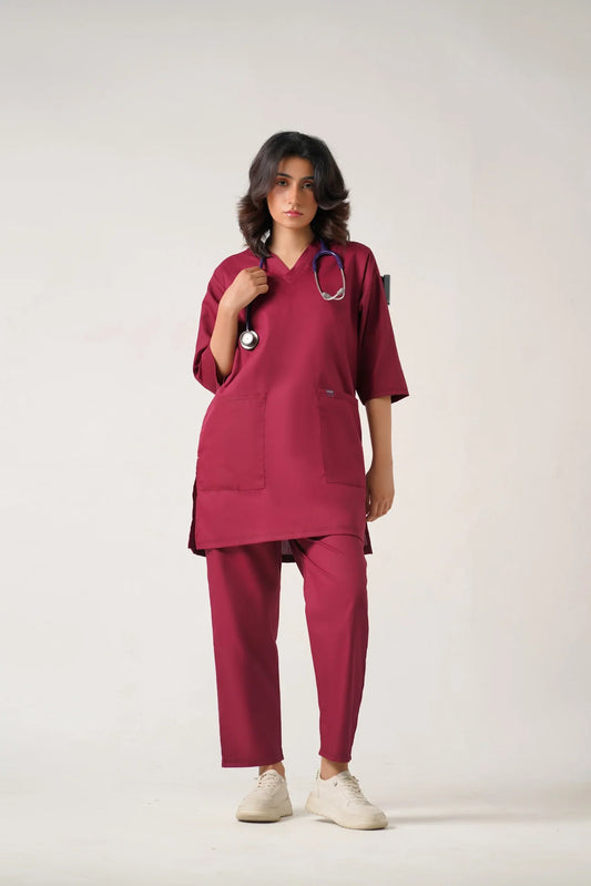 MedMaroon Scrub Set